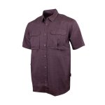 Mens Casual Canvas Cotton Shirt Charcoal - 2XL