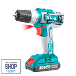 Drill Set 20V Lithium-ion Cordless With Battery And Charger Total Tools TDLI20024