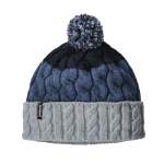 Womens Pom Beanie - Glacier Stripe: Breaks Blue All