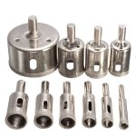 10PCS SET Diamond Coated Hole Saw Drill Bit Set - Drilling Perfect Holes In Tile Marble Glass And Ceramic