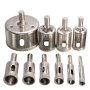 10PCS/SET Diamond Coated Hole Saw Drill Bit Set - Drilling Perfect Holes In Tile Marble Glass And Ceramic