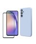 Glass + Silicone Cover For Samsung A24 Combo Deal -blue