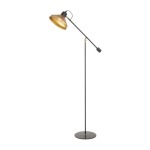 Yael Metal Floor Lamp Black And Gold