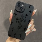 Black Crosses Personalized Tpu Phone Case For Iphone 15 14 13 12 11 Pro MAX XS XR 8 Plus