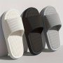 Men's Solid Eva Slides Non Slip Quick-drying Open Toe Slippers For Indoor Walking And Bathroom Shower