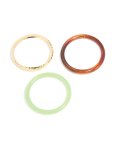 Goldair Gold Brown & Green Acrylic Bangles 3-PACK