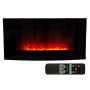 1800W Fire Place Decorative Curved Glass Indoor With Crystals - RHE7