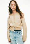 Fine-knit Cardigan - Beige