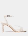 Penelope Asymmetrical Pearl Trim Heel - 41 Ivory