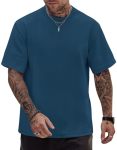 Herberton Men's 2025 Loose Shirt Baggy Fall Tee Shirt Casual Summer Fashion Cotton Oversized Thick Classic Breathable Heavyweigh