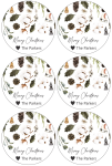 Personalised Christmas Gift Stickers - Earthy Christmas - Afrikaans