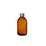 50ML Amber Glass Generic Bottle With Aluminium Screw Cap - Silver 28 410