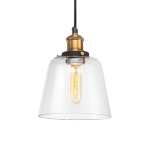 Antique Brass Pendant Light Glass
