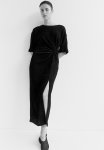 Twist-detail Maxi Dress - Black