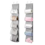 Temuorg 2 Pack Over The Door Hanging Vinyl Organizer Embroidery Stabilizer Holder Purse Storage For Closet Bath Towel Hanger Sca