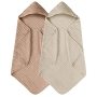 Yoofoss Hooded Baby Towels For Newborn 2 Pack 100% Muslin Organic Cotton Baby Bath Towel With Hood For Babies Infant Toddler And Kids Large 32X32IN