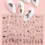 2 Sheets Geometric 3D Abstract Nail Art Stickers - Easy To Apply Decals For A Stunning Manicure