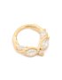 Goldair Gold Plated Surgical Steel 5 Cubic Zirconia Detail Clicker Ring