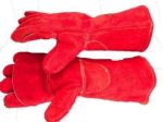 Touch Pioneer 8" Red Heat Resist Glove Elbow - Kevlar Stitch
