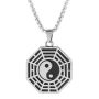 Stainless Steel Eight Diagrams Pendant Necklace