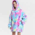 Kids Spectrum Splash Oversized Plush Blanket Hoodie