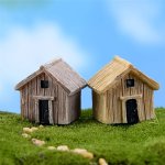 1PC 2PCS MINI Fairy Tale Garden House Decoration Accessories Garden Sculpture MINI Statues Courtyard Garden Decoration Outdoor D