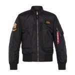 Alpha Industries Mens Engine Jacket In Black - Black 3XL