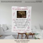 Personalised Fleece Blanket Pink Leaf Ultrasound Blanket Sonar