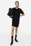 Cotton T-Shirt Dress - Black