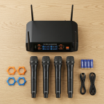 4-CHANNEL Professional Wireless Handheld Microphone System