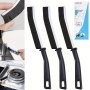 3-Piece Stiff Bristle Crevice Cleaning Brushes Set Multi-Scene Use For Bathroom Bedroom Kitchen Toilet - No Electricity Required Ideal For Tile Grout Window Tracks Corners.