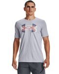 Men's Ua Training Overlay Short Sleeve - Mod Gray Light Heather XL