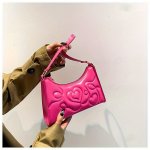 1PC Girl's Heart Pattern Fashion Underarm Bag Simple Casual Shoulder Bag