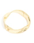 Goldair Gold Plated Hammered Twist Hinged Bangle