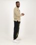Mandarin Collar Shirt Khaki - Khaki / M