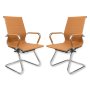 The Tocc Sleek Wave Visitor Office Chair Camel - Set Of 2