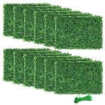 Zxmoto 24"X16" Artificial Boxwood Hedge Panels 12PCS Privacy Hedge Screen Faux Boxwood For Outdoor Indoor Garden Fence Backyard