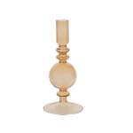 Glass Candleholder 8.5X19CM - Beige