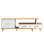 Extendable Tv Stand/media Console Adjustable Cabinet With Drawer 140-220CM