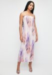 Superbalist Plisse Strappy Maxi Dress - Lilac Water Dispersion Aop