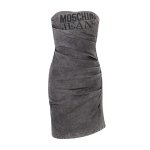 Stretch Denim Logo Dress -grey