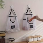 1PC Kitchen Fruit And Vegetable Storage Net Bag Household Wall Hanging Bag Convenient Storage Bag Portable Breathable Ginger Gar