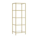 York 5-TIER Glass Display Table Gold