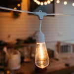 10M Festoon String Lights 10 ST64 LED Bulbs White Cable