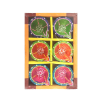 Generic Diwali Fancy Diya Set Mitti Ke Diye 6-PIECE Pack - Handcrafted Decorated Clay Oil Lamps For Festive Home Decor Pooja Lig