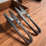 Steel Small Yarn Shear Sewing Tailor Household Manual Black U-shaped Scissors Cutting Tool