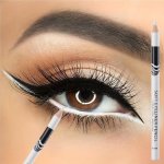 2 3PCS Waterproof White Eyeliner Pen Makeup Long Lasting Smooth Easy To Wear Eyes Brightener Eyeliners Pencil Eye Make Up Tools