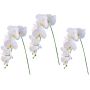 Beautiful Artificial White Orchid - 100CM - 3-PIECE