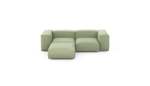 Three Module Chaise Sofa - Linen - Olive - 230CM X 199CM