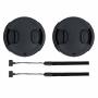 2-PACK 52MM Front Lens Cap Cover With Deluxe Cap Keeper For Fuji Fujifilm X-A7 X-T200 X-T50 X-T30II X-T30 X-T20 X-T10 With Xc 15